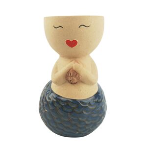 Mermaid Planter Blue 15cm 