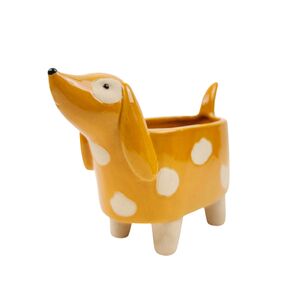 Dog Planter Orange Med 14cm