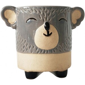Koala Planter Grey & Sand Med 12cm