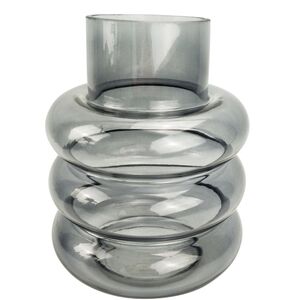Tommy Ring Glass Vase Steel Med 22cm