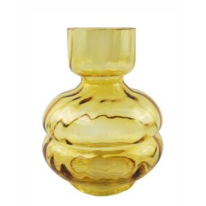Tommy Squat Glass Vase Amber Sm 15cm