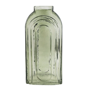Tommy Tall Glass Vase Sage Lg 27cm