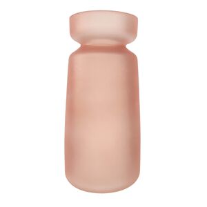 Jude Frosted Glass Vase Rose Med 23cm - BULK ITEM