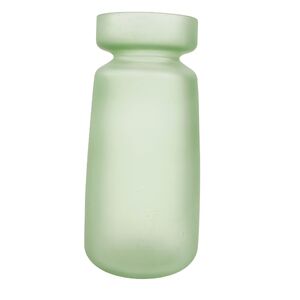 Jude Frosted Glass Vase Sage Med 23cm - BULK ITEM