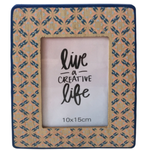Petal pink blue frame 4x6