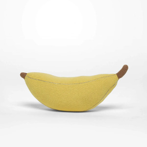 Kids Shaped Cushion - Banana - Yellow - 32x14cm