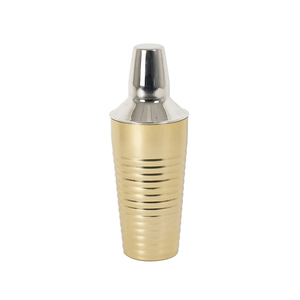 ANTON GOLD S/S RIBBED COCKTAIL SHAKER