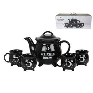 Witches Brew Ceramic Tea Set- 4 Mugs + 1 Teapot (Gift Box) - CLICK & COLLECT ONLY