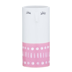 Coco Face Vase 5.5x12cm Whi