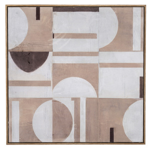 Spliced Wall Décor 64x3.8x64cm Cream
