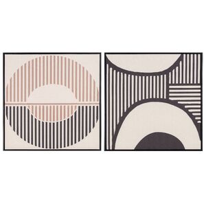 AM Narino Wall Decor S/2 62x62cm Black - CLICK & COLLECT ONLY
