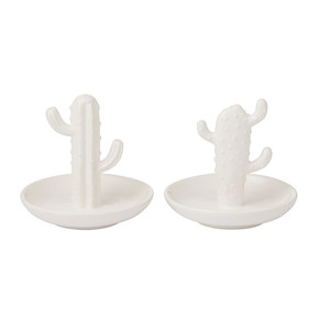 Cactus trinket plate - 2 assorted 10.5cm